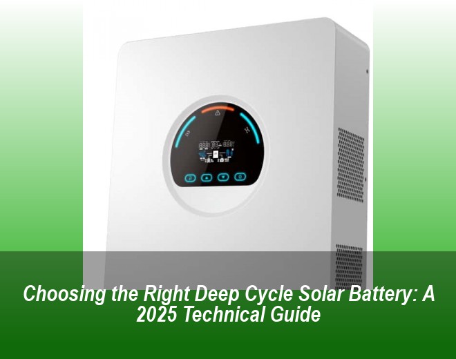 Choosing the Right Deep Cycle Solar Battery: A 2025 Technical Guide